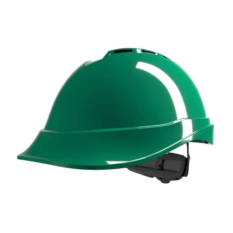 MSA Safety V-Gard 200 Green Safety Helmet Ventilated Adjustable GV642-0000000-000