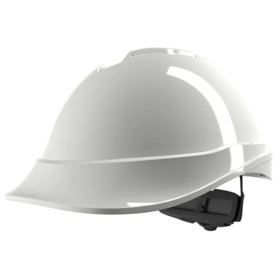 MSA Safety White Safety Helmet V-Gard 200 Adjustable GV712-0000000-000