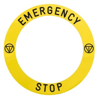 Schneider Electric Legend Plate Accessory for Emergency Stop ZB5AS84W Harmony Series ZBY8L330