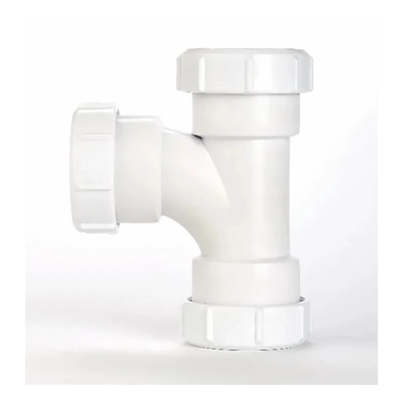 RS PRO White Plastic Pipe Fitting Tee 40 mm 196-0549