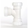 RS PRO White Plastic Pipe Fitting Tee 40 mm 196-0549