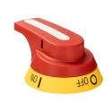 Lovato Electric Rotary Handle Yellow Red 103.6 mm GAX Series GAX66N