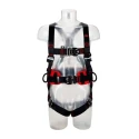 3M Fall Arrest Harness with Hip Padding, 140 kg Weight Capacity, Adjustable Straps, Red/Black, Size ML 1161634