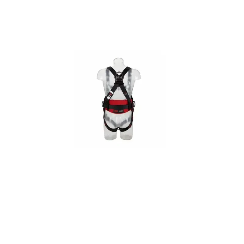 3M Fall Arrest Harness with Hip Padding, 140 kg Weight Capacity, Adjustable Straps, Red/Black, Size ML 1161634