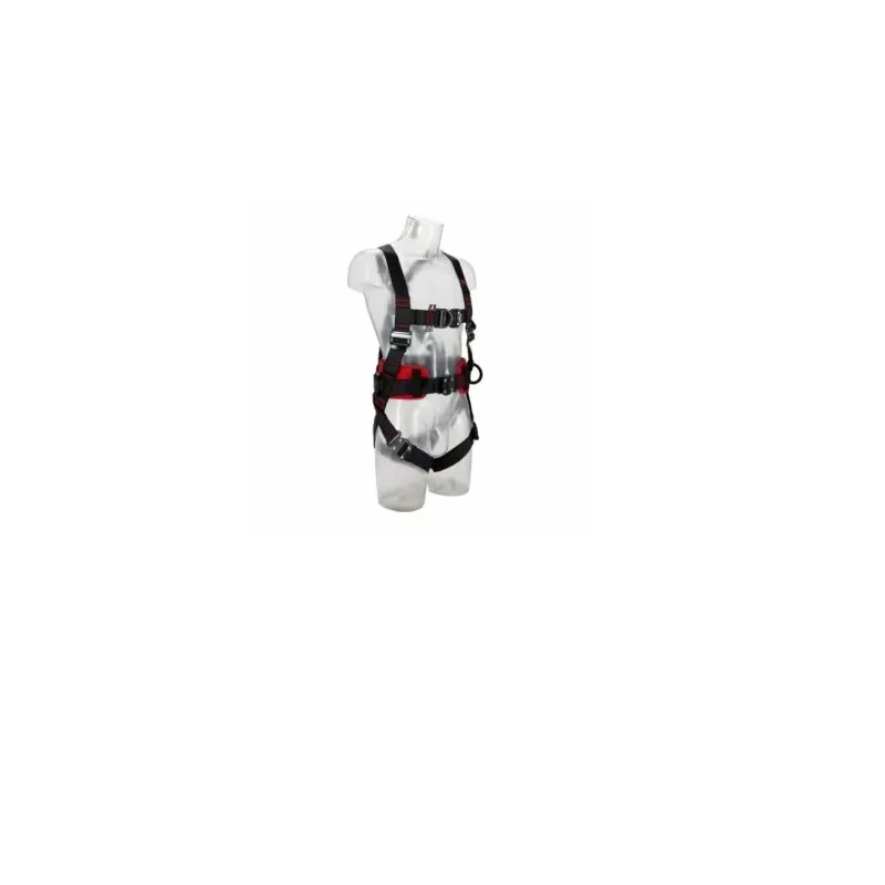 3M Fall Arrest Harness with Hip Padding, 140 kg Weight Capacity, Adjustable Straps, Red/Black, Size ML 1161634