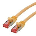Roline Shielded Screened Cat6 Ethernet Cable 8 Core, Yellow Jacket, 0.5 m Length, Low Smoke Zero Halogen LSZH 