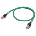 Omron XS6 Shielded Screened Cat6a Ethernet Cable 4 Core, Low Smoke Zero Halogen, Green 2 m 
