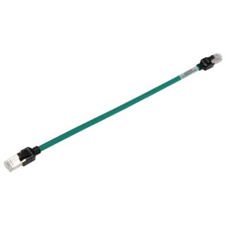 Omron XS6 Cat6a Ethernet Cable 48 Core Green Low Smoke Zero Halogen Jacket 300mm 