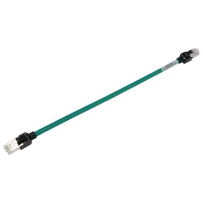 Omron XS6 Cat6a Ethernet Cable 48 Core Green Low Smoke Zero Halogen Jacket 300mm 