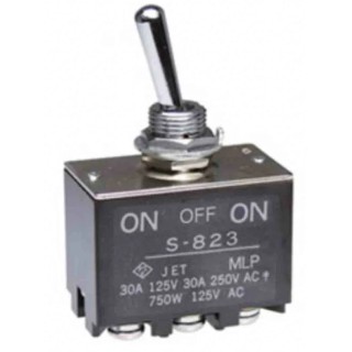NKK Switches Toggle Switch Panel Mount On-Off-On DPDT Screw Terminal 30 V dc 125 V ac S823