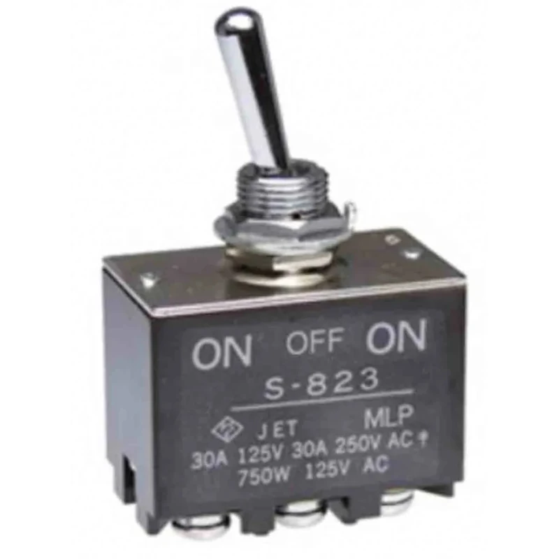 NKK Switches Toggle Switch Panel Mount On-Off-On DPDT Screw Terminal 30 V dc 125 V ac S823