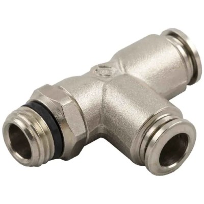 RS PRO 57 Series Pneumatic Fitting 4mm Push-in Male Nickel Plated Brass, Threaded-to-Tube Connection 197-7813