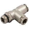 RS PRO 57 Series Pneumatic Fitting 4mm Push-in Male Nickel Plated Brass, Threaded-to-Tube Connection 197-7813