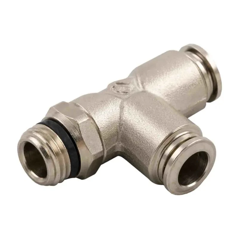 RS PRO 57 Series Pneumatic Fitting Male Threaded-to-Tube 6mm Push-in Nickel Plated Brass 20 bar 80°C 197-7815