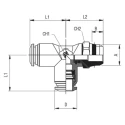 RS PRO 57 Series Pneumatic Fitting Male Threaded-to-Tube 6mm Push-in Nickel Plated Brass 20 bar 80°C 197-7815
