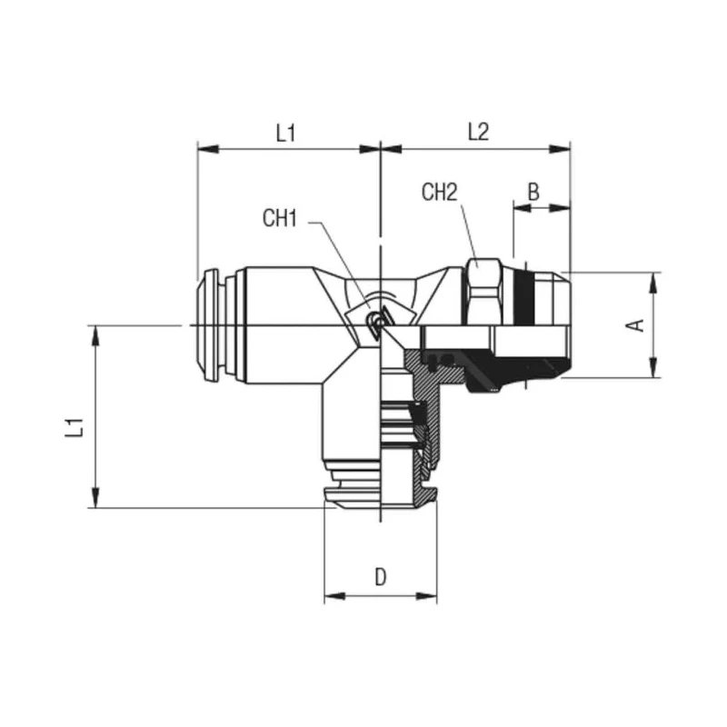 RS PRO 57 Series Pneumatic Fitting Male Threaded-to-Tube 6mm Push-in Nickel Plated Brass 20 bar 80°C 197-7815
