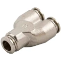 RS PRO 57 Series Nickel Plated Brass Pneumatic Fitting, 4 mm Push-in to 4 mm Push-in 197-7853
