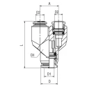 RS PRO 57 Series Nickel Plated Brass Pneumatic Fitting, 4 mm Push-in to 4 mm Push-in 197-7853