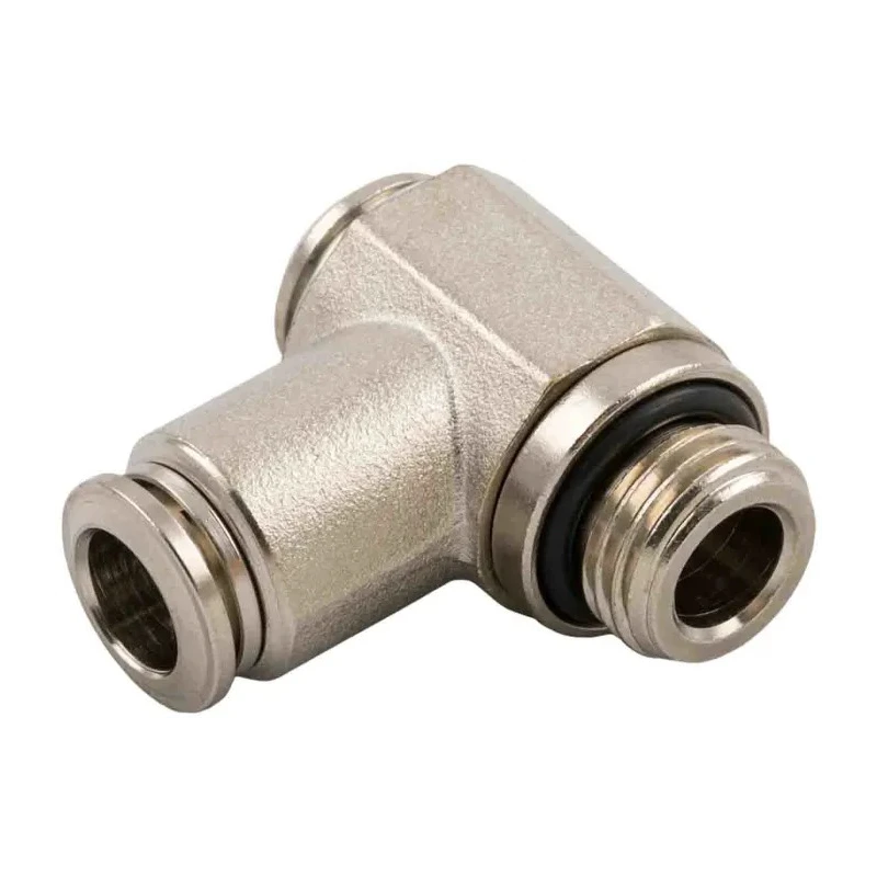 RS PRO 57550 Series Pneumatic Fitting 10mm Push-in Male 1/4 in Threaded-to-Tube Nickel Plated Brass 20 bar 80°C 197-7865
