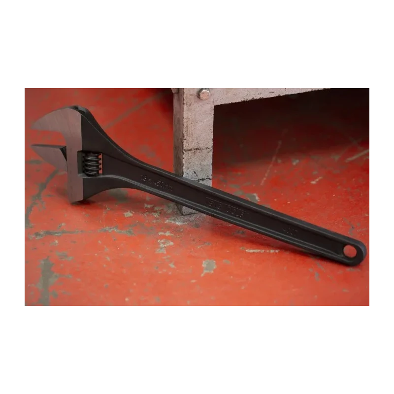 Teng Tools Adjustable Wrench, 60 mm Jaw Capacity, 450 mm Overall Length, Chrome Vanadium Metal Handle 4007