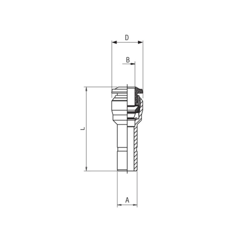 RS PRO 57 Series Nickel Plated Brass Pneumatic Push-in Reducer Fitting 6 mm to 4 mm 197-7882