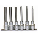 Teng Tools 6-Piece 1/2 in Hexagon Socket Set Chrome Vanadium Steel Satin Finish M1211