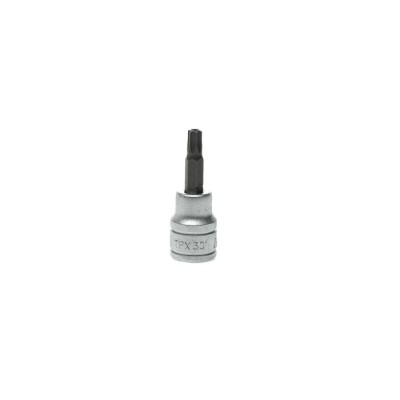 Teng Tools 3/8 in Drive T30 Bit Socket Square Drive Alloy Steel Chrome Finish 18mm Overall Length M381230-C