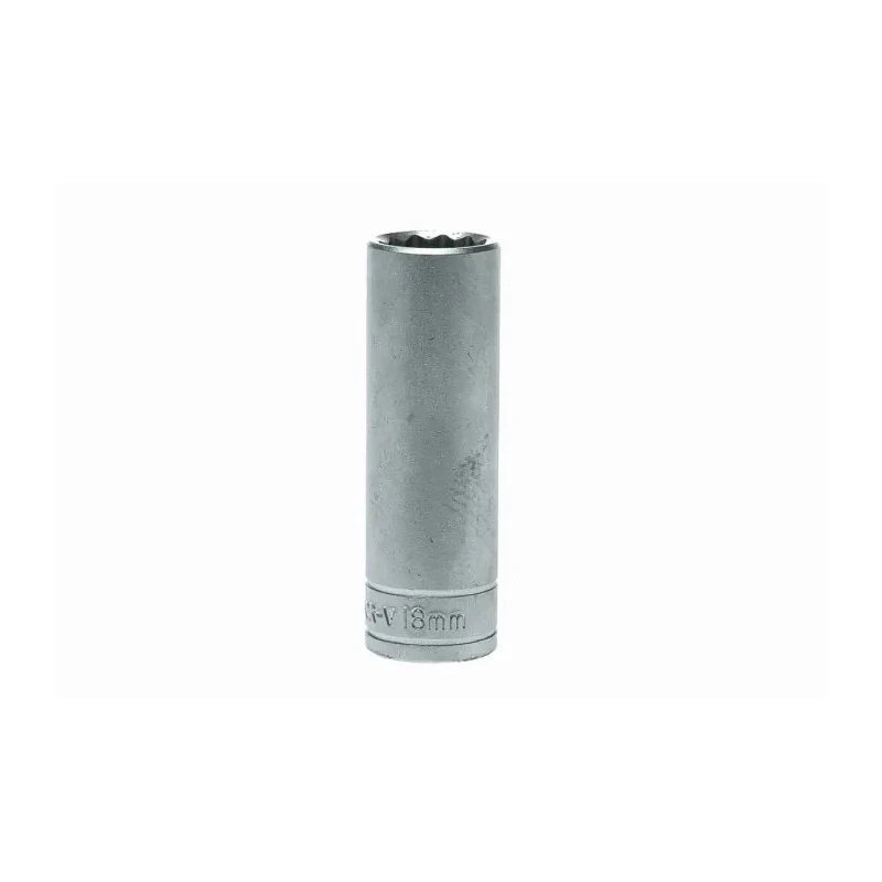 Teng Tools 1/2 in Drive 18 mm 12 Point Satin Finish Chrome Vanadium Steel Socket M120618-C