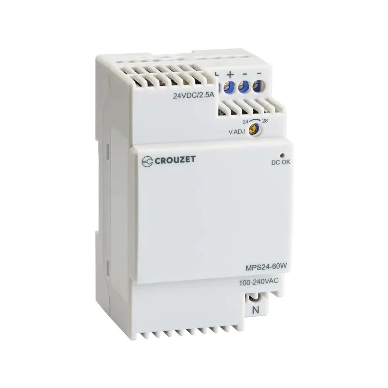 Crouzet Switched Mode PLC Power Supply 100-240V AC Input 24V DC 2.5A Output MPS24