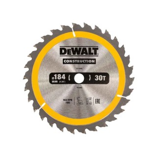 DeWALT Circular Saw Blade 184mm Diameter 30 Teeth Alternate Top Bevel Carbide Teeth DT1940-QZ