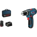 Bosch Cordless Drill Driver 12V 2Ah Li-Ion Battery Keyless Chuck 10mm Pistol Grip 060186817A