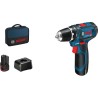 Bosch Cordless Drill Driver 12V 2Ah Li-Ion Battery Keyless Chuck 10mm Pistol Grip 060186817A