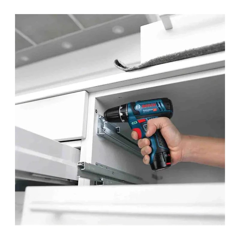 Bosch Cordless Drill Driver 12V 2Ah Li-Ion Battery Keyless Chuck 10mm Pistol Grip 060186817A