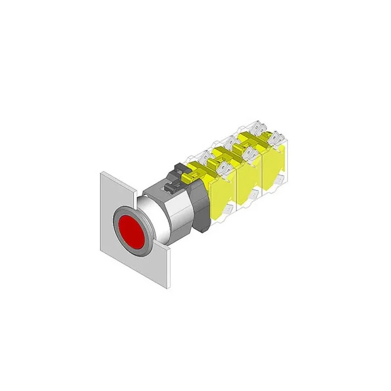 EAO 04 Series Green Momentary Flush Push Button Head 30.5mm Cutout Diameter, 22.5mm Push Button Diameter, IP65 0704.062.518.