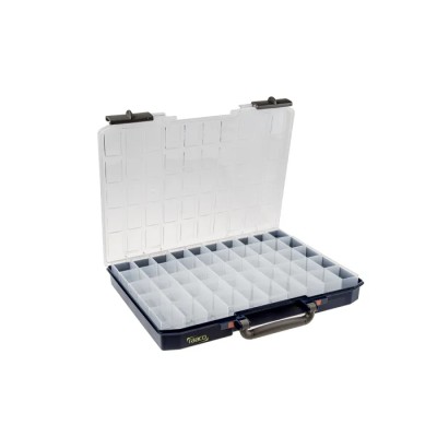 Raaco 50 Cell Blue Polycarbonate, Polypropylene Compartment Box 55 mm x 425 mm x 330 mm 136280