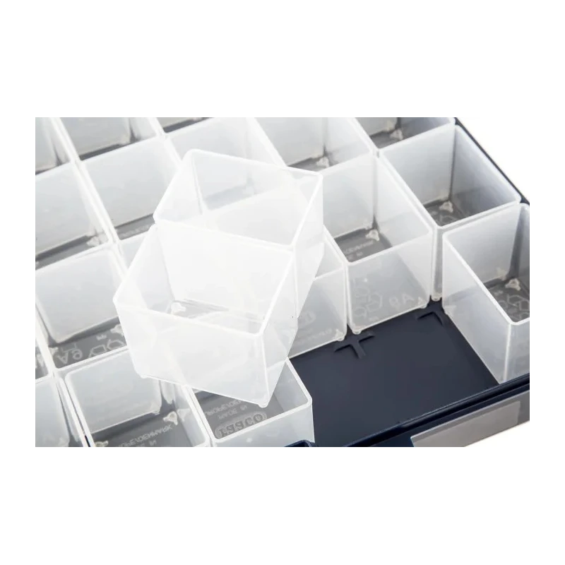 Raaco 50 Cell Blue Polycarbonate, Polypropylene Compartment Box 55 mm x 425 mm x 330 mm 136280