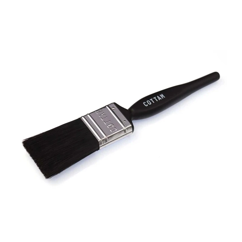 Cottam Synthetic Paint Brush Thin 38 mm Flat Bristles Plastic Handle Model 200-9211