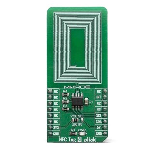 MikroElektronika NFC Tag 4 Click NFC, RFID Development Kit for NFC Enabled Business Cards 13.56 MHz MIKROE-3659