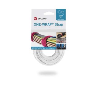 VELCRO® White Reclosable Fastener 20mm x 200mm Polyamide, Polypropylene Loop Tape VEL-OW64500