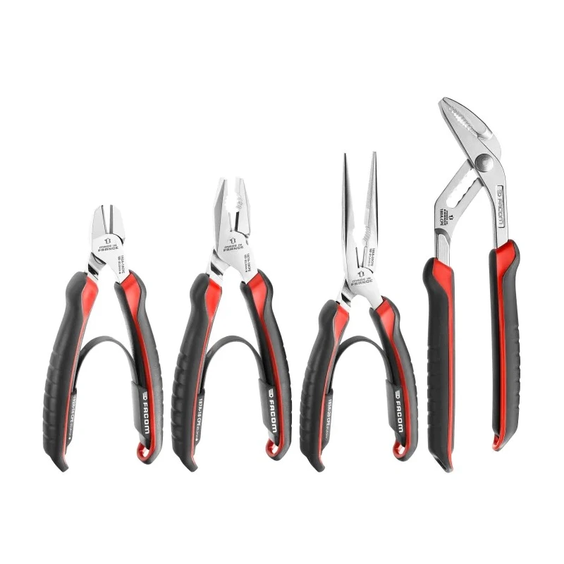 Facom 4-Piece Combination Plier Set CPE.A1PB France High Durability Carbon Alloy Steel Tools CPE Grips CPE.A1PB
