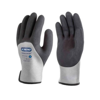 Skytec Black Grey Nitrile Foam Work Gloves Size 9 for Abrasion Cut Tear and Puncture Resistance SKY0013