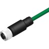 RS PRO 4 Way M12 to Unterminated Cable 10 m, Green PVC Jacket, 250 V, IEC 61076-2-101, IP67 Rated 201-7093
