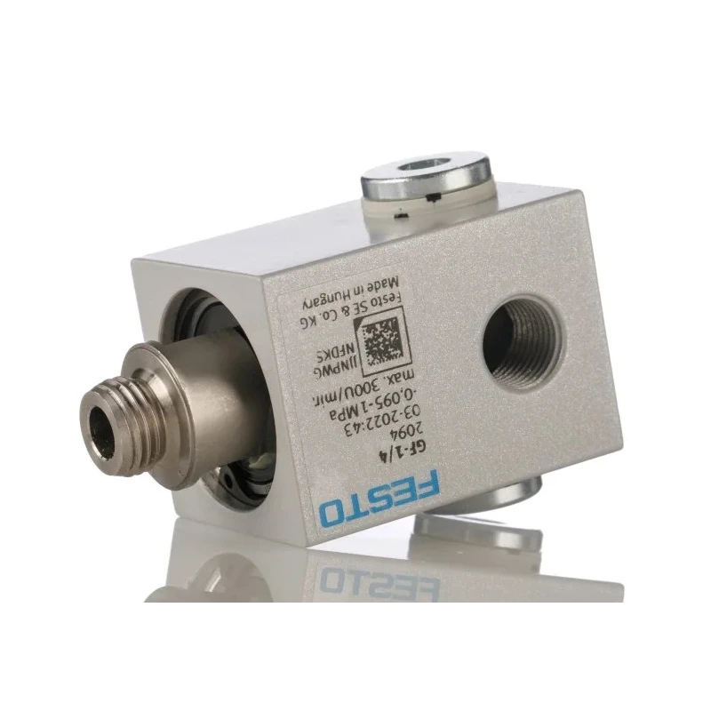 Festo Pneumatic Rotary Union G Threaded 1/4 in Connection Thread Size, Max Pressure 10 bar, 300rpm Rotational Speed GF-1/4
