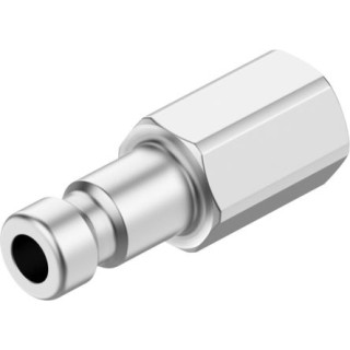 Festo Brass Pneumatic Quick Connect Coupling, M5 Female Thread, Brass Material, 12 Bar Pressure KS2-M5-I