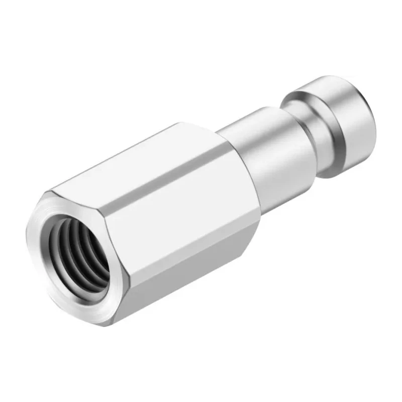 Festo Brass Pneumatic Quick Connect Coupling, M5 Female Thread, Brass Material, 12 Bar Pressure KS2-M5-I