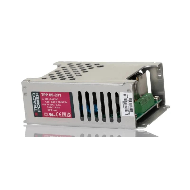 TRACOPOWER Switching Power Supply Dual Output 24V DC 65W Chassis Mount TPP 65-231