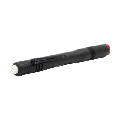 RS PRO Aluminium LED Pen Torch Black Red 180 lm 147 mm 200-6747