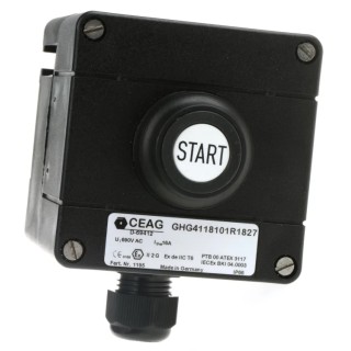 Eaton Push Button Control Station Black Thermoplastic Enclosure IP65 IP67 22mm Cutout Diameter GHG4118101R1827