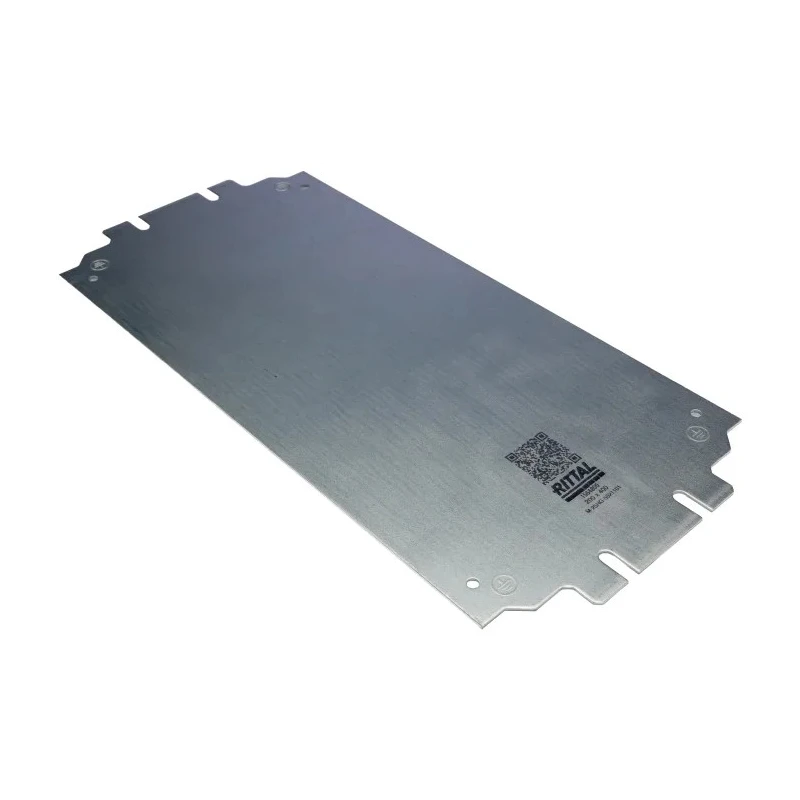 Rittal Sheet Steel Zinc Plated Enclosure Accessory, 175mm Width, 385mm Length, Mounting Plate for Kx Terminal Boxes 1564800
