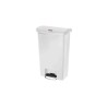 Rubbermaid Commercial Products Slim Jim Pedal Resin Waste Bin 50L White 1883557